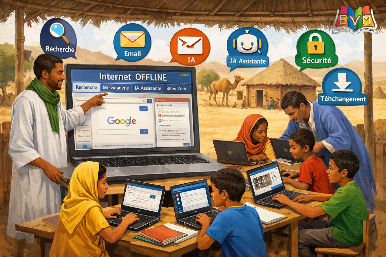 Simulateur Internet éducatif hors connexion