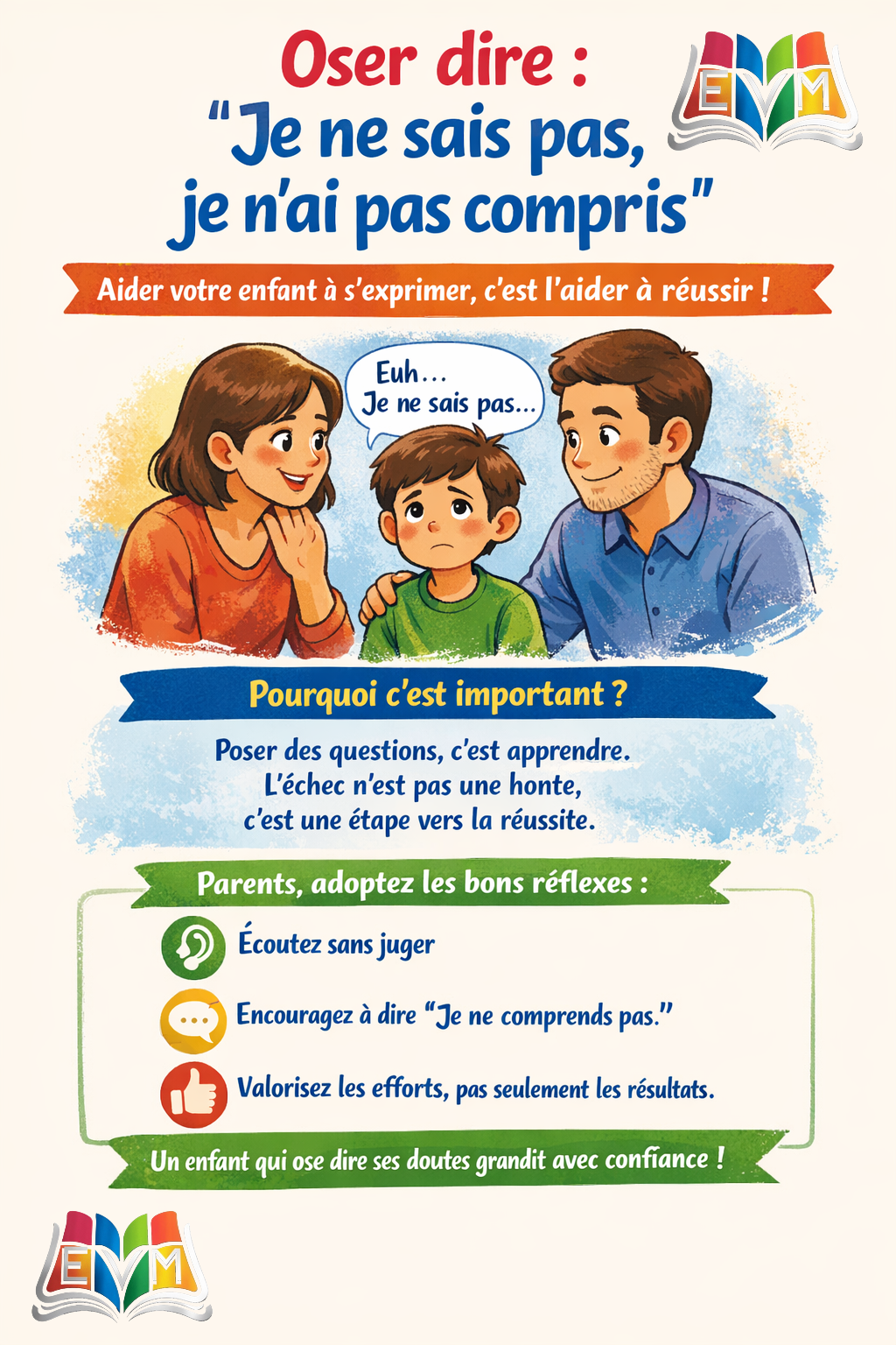 Osez encourager votre enfant à dire « je ne sais pas »