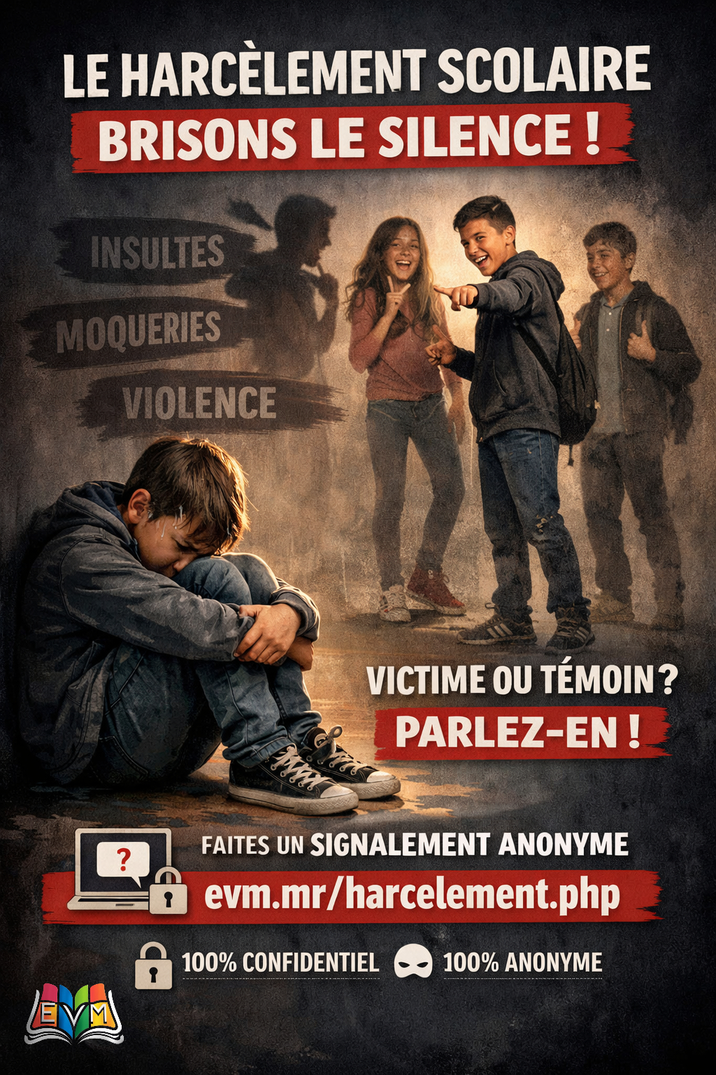🛡️ EVM lance un espace de signalement du harcèlement scolaire